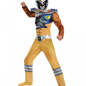 Power Ranger Gold Ranger Dino Charge Muskelkostüm M