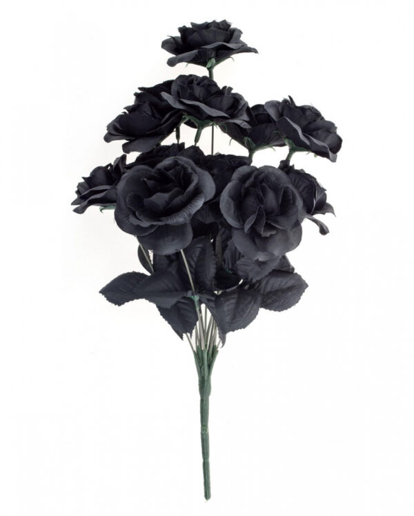 12 Schwarze Rosen als Blumenstrauß