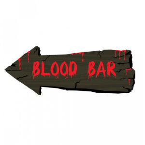 Blood Bar Halloween Schild