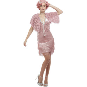 20`s Pink Flapper Charleston Kostüm L