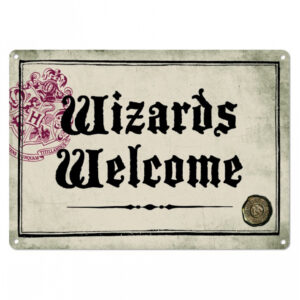 Harry Potter Wizards Welcome Metallschild DIN A5