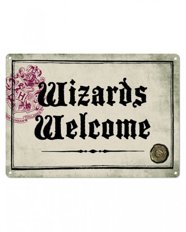 Harry Potter Wizards Welcome Metallschild DIN A5