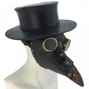 Schwarze Steampunk Pest Doktor Maske