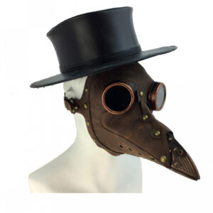 Braune Steampunk Pest Doktor Maske