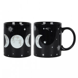 Schwarzer Triple Moon Kaffeebecher