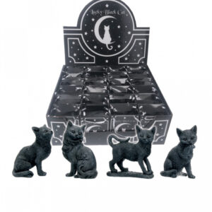 Schwarze Katze Glücksbringer 9cm