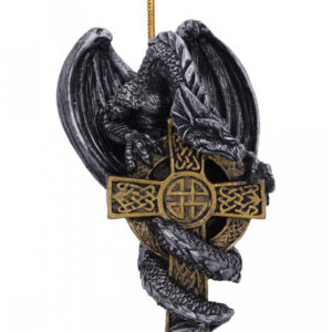 Drache mit Keltenkreuz Weihnachtsschmuck 11cm