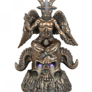 Baphomet Räucherkegel Statue mit LED