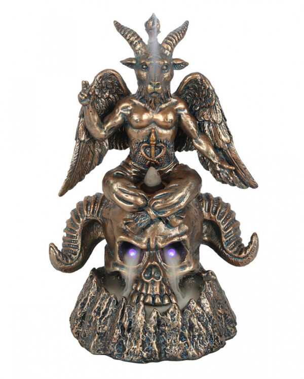 Baphomet Räucherkegel Statue mit LED