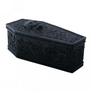 Gothic Sarg Box mit floralem Muster