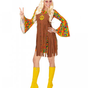 Flower Power Hippie Girl Kostüm XXL