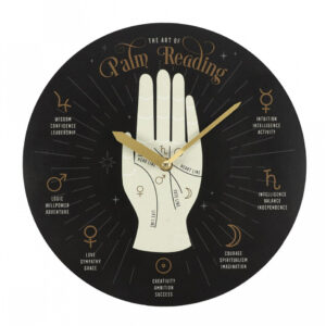 Palmistry Wahrsage Hand Wanduhr 28cm