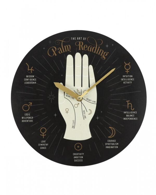 Palmistry Wahrsage Hand Wanduhr 28cm