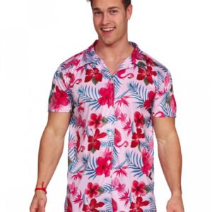 Hawaii Hemd mit Flamingo L