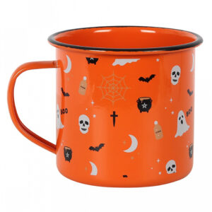 Halloween Emaille Tasse