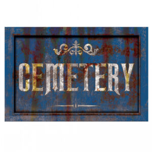 Gothic Cemetery Friedhofsschild 43x11cm