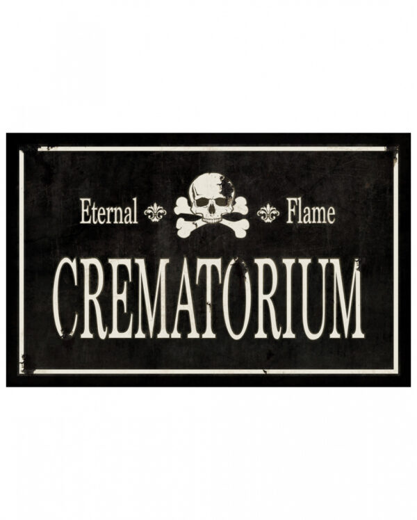 Gothic Crematorium Schild 43x11cm