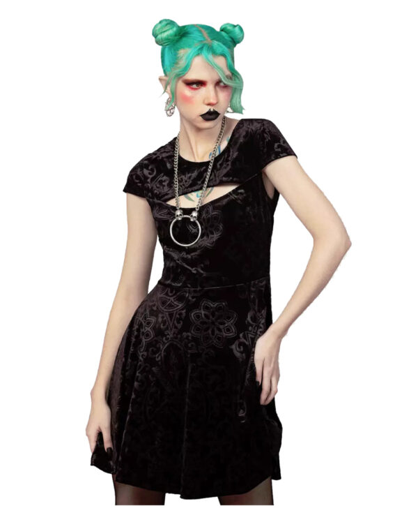 KILLSTAR Blasphemia Keyhole Skater Kleid M