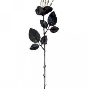 Schwarze Rose mit Skeletthand