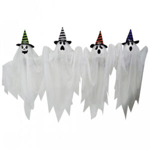 Spooky Halloween Geist mit Hexenhut 70cm