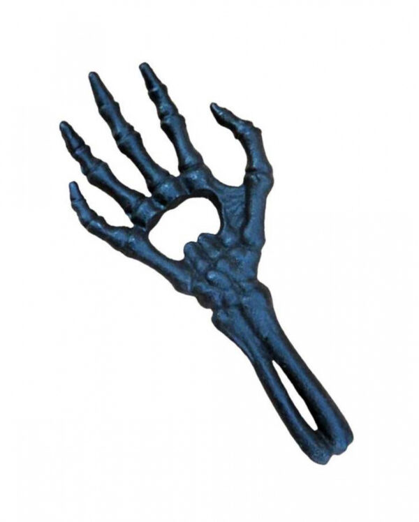 Skeletthand Flaschenöffner Schwarz