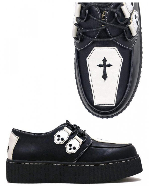 Coffin Black Creepers Schuhe 40