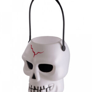 Halloween Totenkopf Eimerchen mit Henkel 16cm