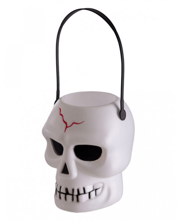 Halloween Totenkopf Eimerchen mit Henkel 16cm