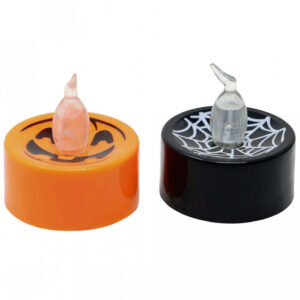 LED Teelicht mit Halloween Motiv 1 St.