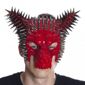 Burning Man Spike Wolf Maske Rot