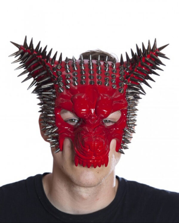 Burning Man Spike Wolf Maske Rot