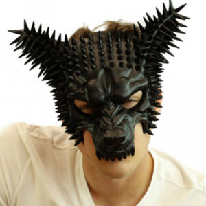 Burning Man Spike Wolf Maske Schwarz