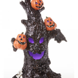 Halloween Glitzer Baum mit Beleuchtung 25cm