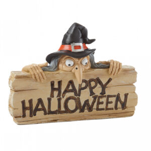 Happy Halloween Hexe Dekoschild 21 cm