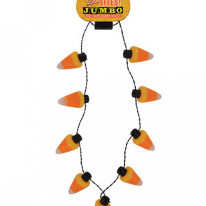 Blinkende Halloween Jumbo Candy Corn Halskette