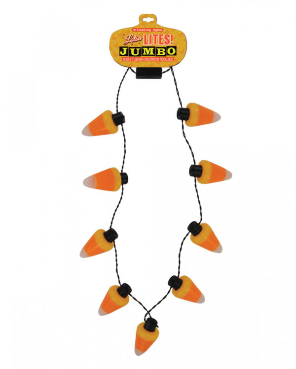 Blinkende Halloween Jumbo Candy Corn Halskette