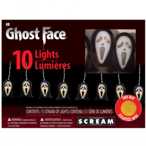 Scream Ghost Face Lichterkette mit 10 LEDs