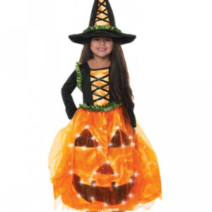 Leuchtendes Pumpkin Prinzessin Kinder Kostüm L (10-12 Jahre)