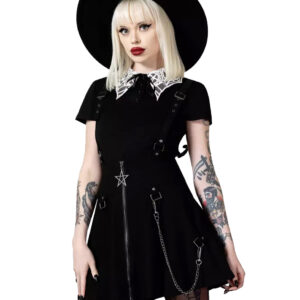 KILLSTAR Study Hell Suspender Skirt schwarz 4XL