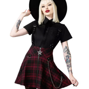 KILLTAR Study Hell Suspender Skirt Rot 4XL