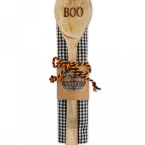 "Boo" Holzlöffel & Geschirrtuch Set