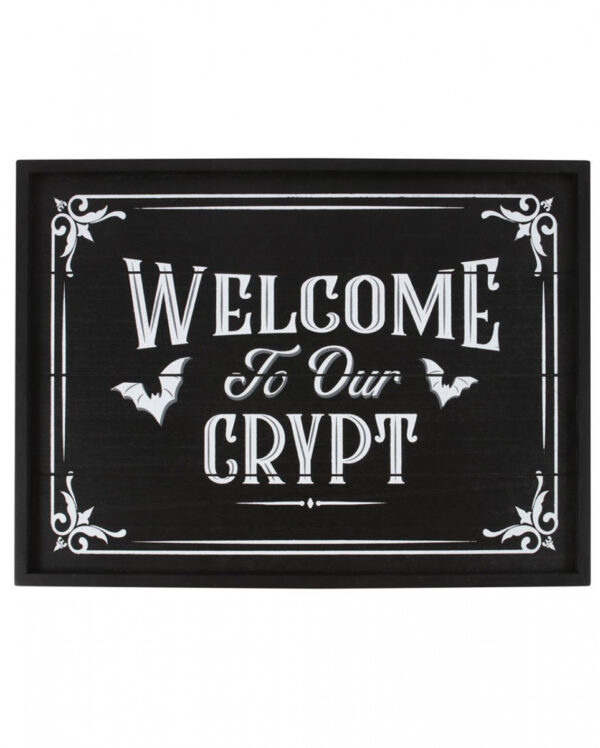 "Welcome to our Crypt" Wandbild 40cm