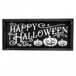 Graviertes „Happy Halloween“ Wandbild 41cm