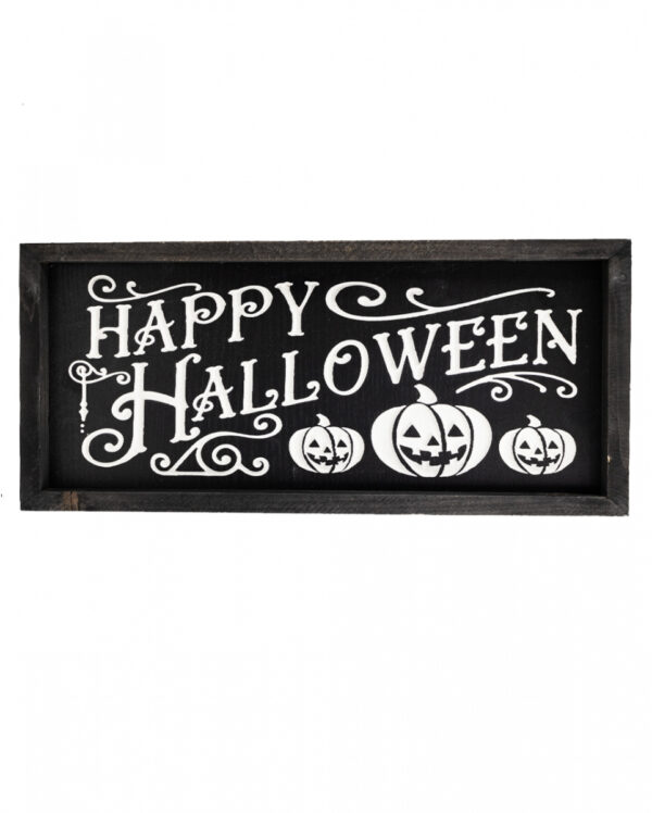 Graviertes „Happy Halloween“ Wandbild 41cm