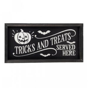 Halloween Wandbild "Tricks and Treats Served Here" 41cm