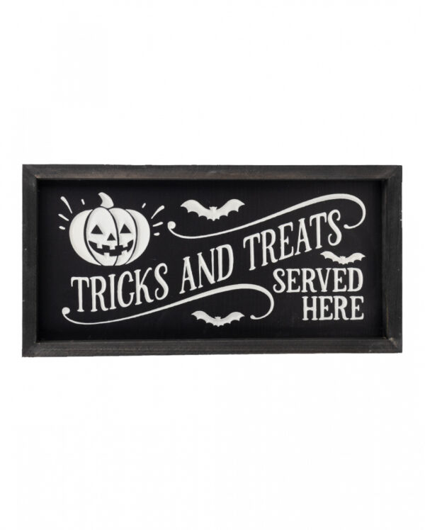 Halloween Wandbild "Tricks and Treats Served Here" 41cm