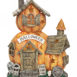 Leuchtendes Haunted Pumpkin Haus 28cm