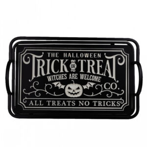 Vintage Halloween Holztablett "Trick or Treat"