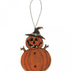 Halloween Holz Ornament Kürbis 8cm