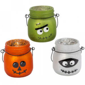 Quecksilberglas Halloween Laternen 3er Set